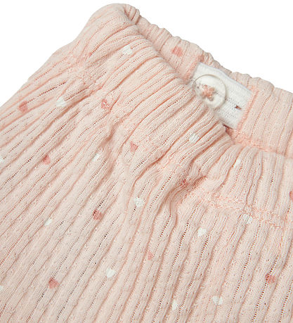 Lil' Atelier Shorts - Rib - NbfHulla - Peach Blush m. Herzen