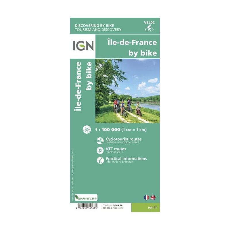 L'Ile De France À Vélo - Carte topographique