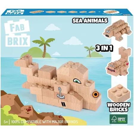 FabBrix Holzbausteine Meerestiere