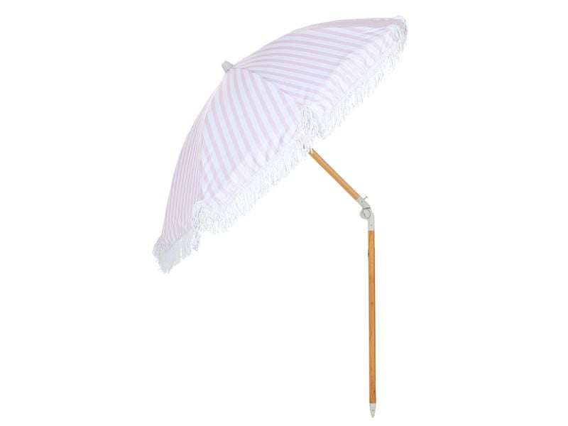 KOOR Sonnenschirm Boho Rosa, 180 cm Strandschirm mit Lichtschutzfaktor 50