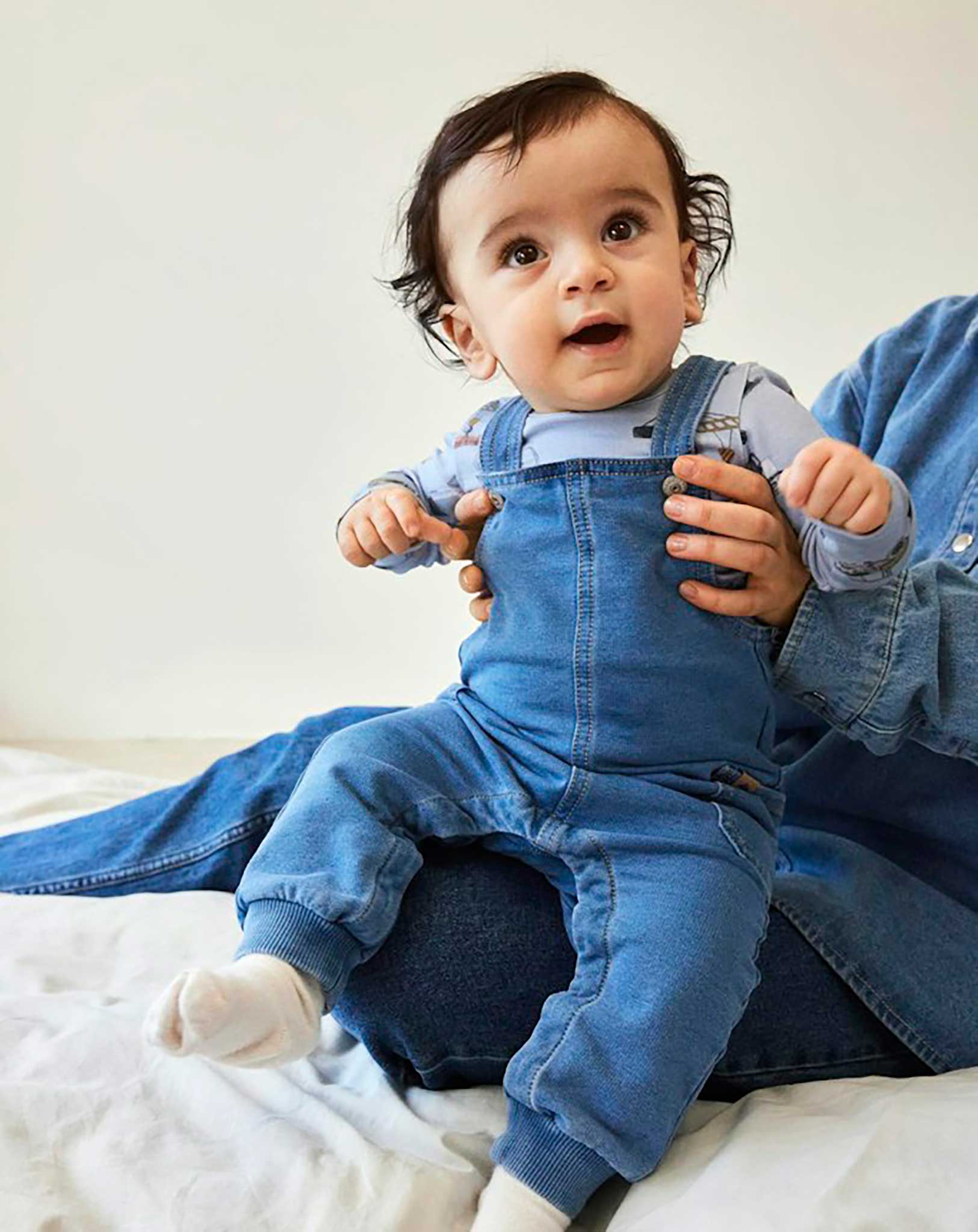 Latzhose NBMBEN BAGGY R in medium blue denim
