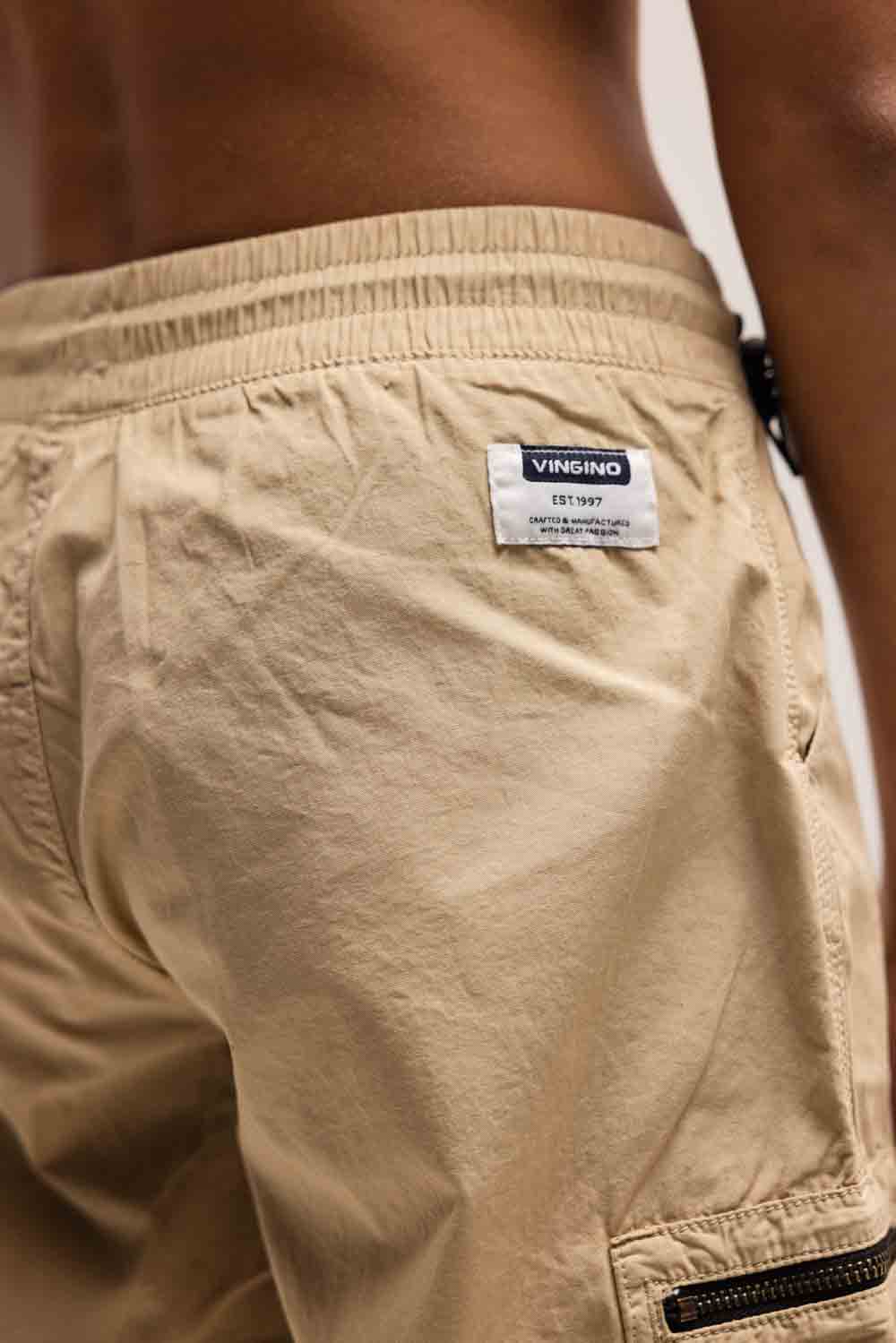 Vingino Raslo Korte Cargo Broek Kids Beige