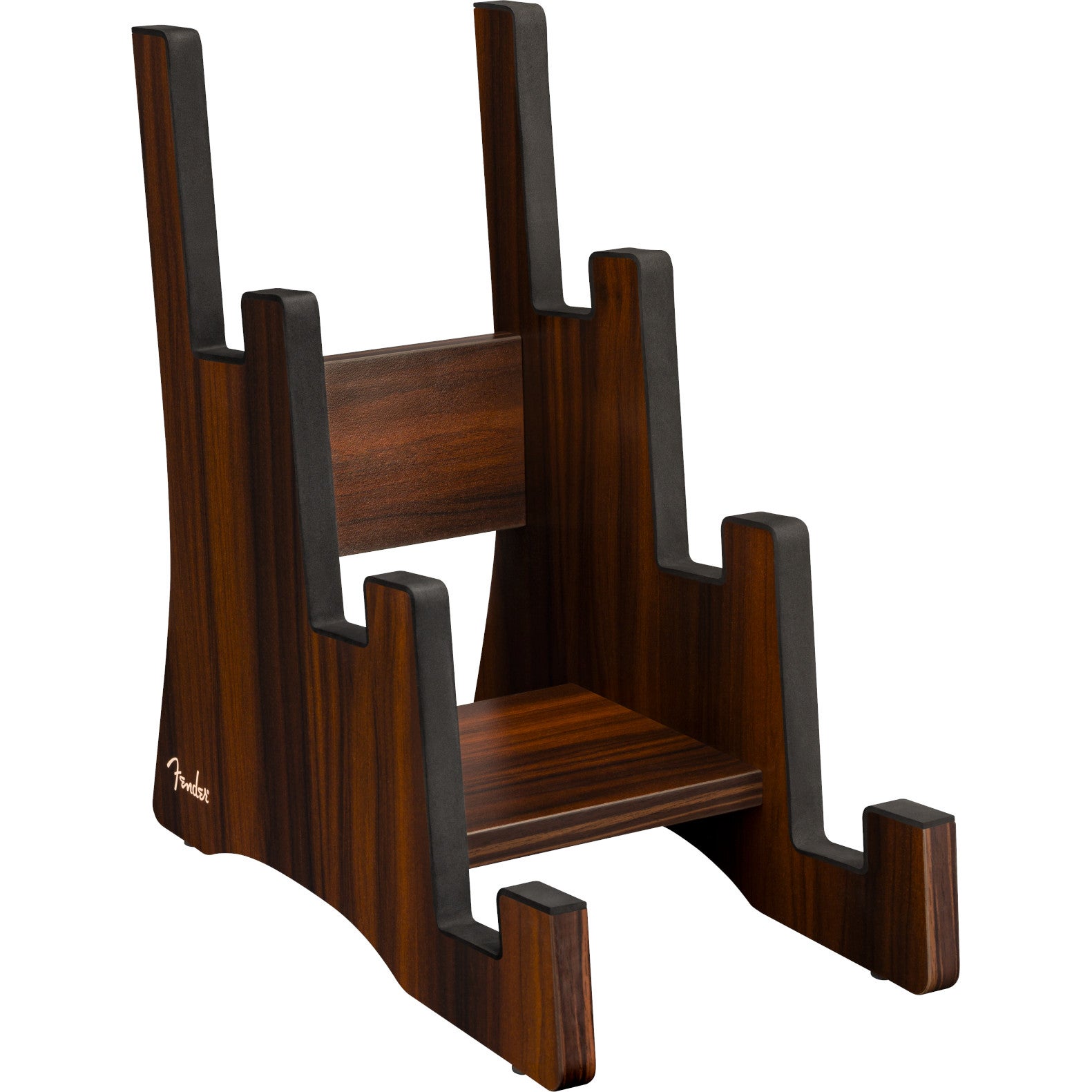 Fender Deluxe Wooden 3-tier Guitar Stand statief voor drie gitaren