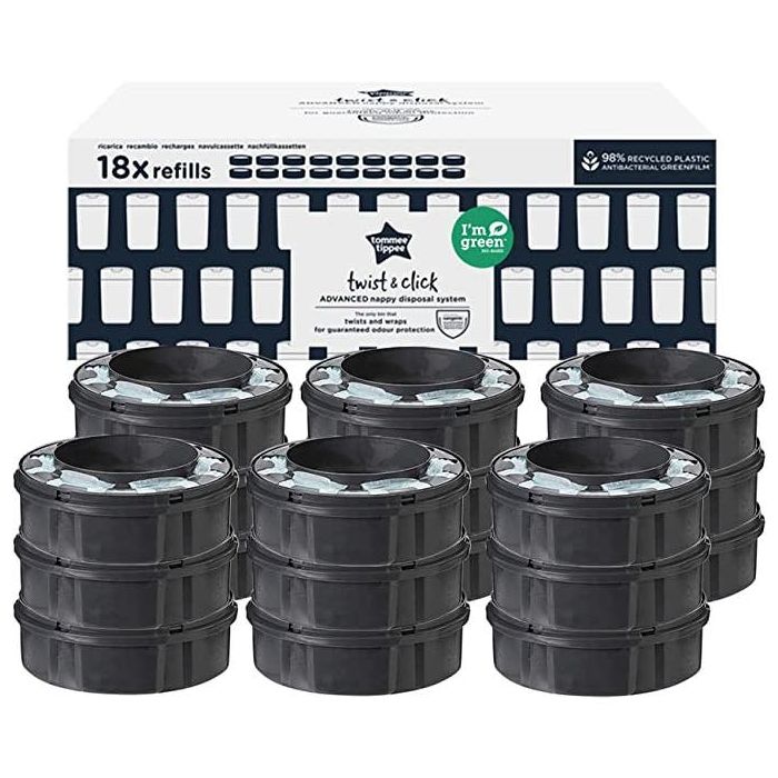 18x Navulcassette Tommee Tippee Sangenic Twist&Click XL 1x18 st. (5010415433909)