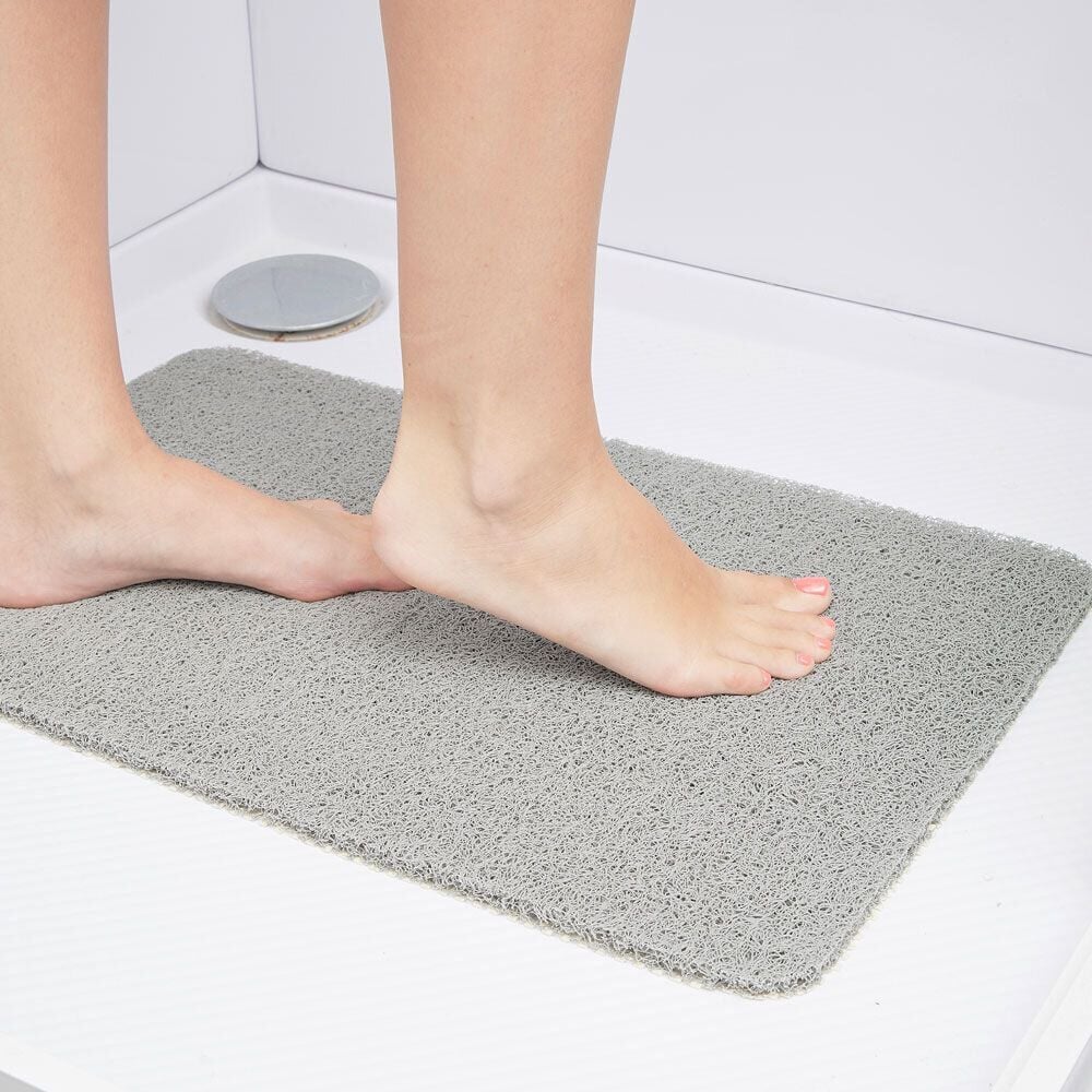 Tapis de douche anti-dérapant 60x40cm gris