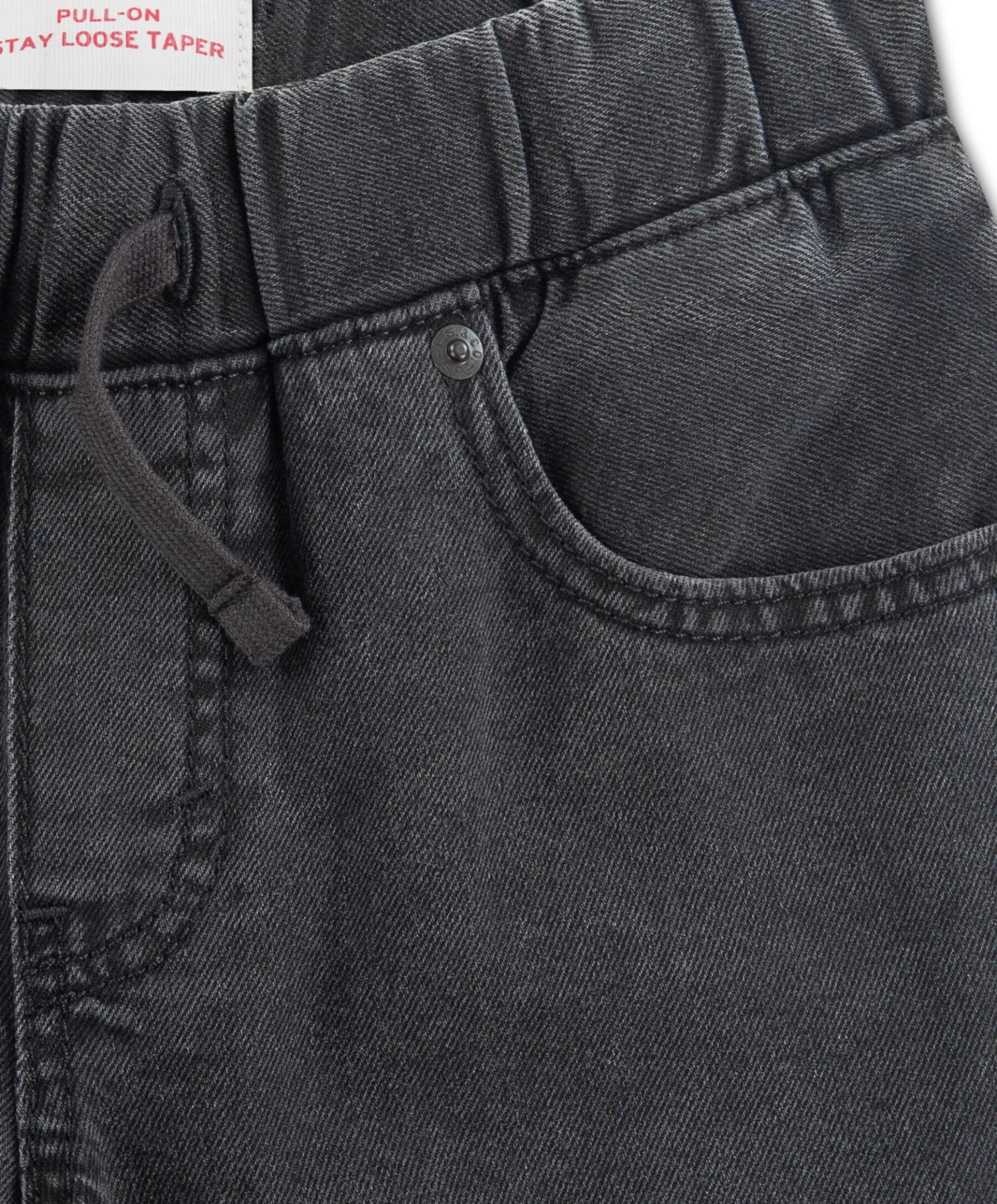 Levi's LVB Pull on stay loose taper jongens jeans zwart