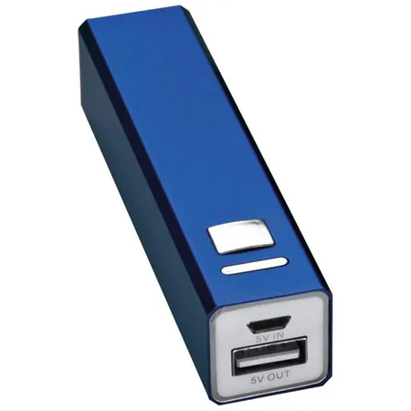 Macma Powerbank aus Aluminium 2.200 mAh, blau