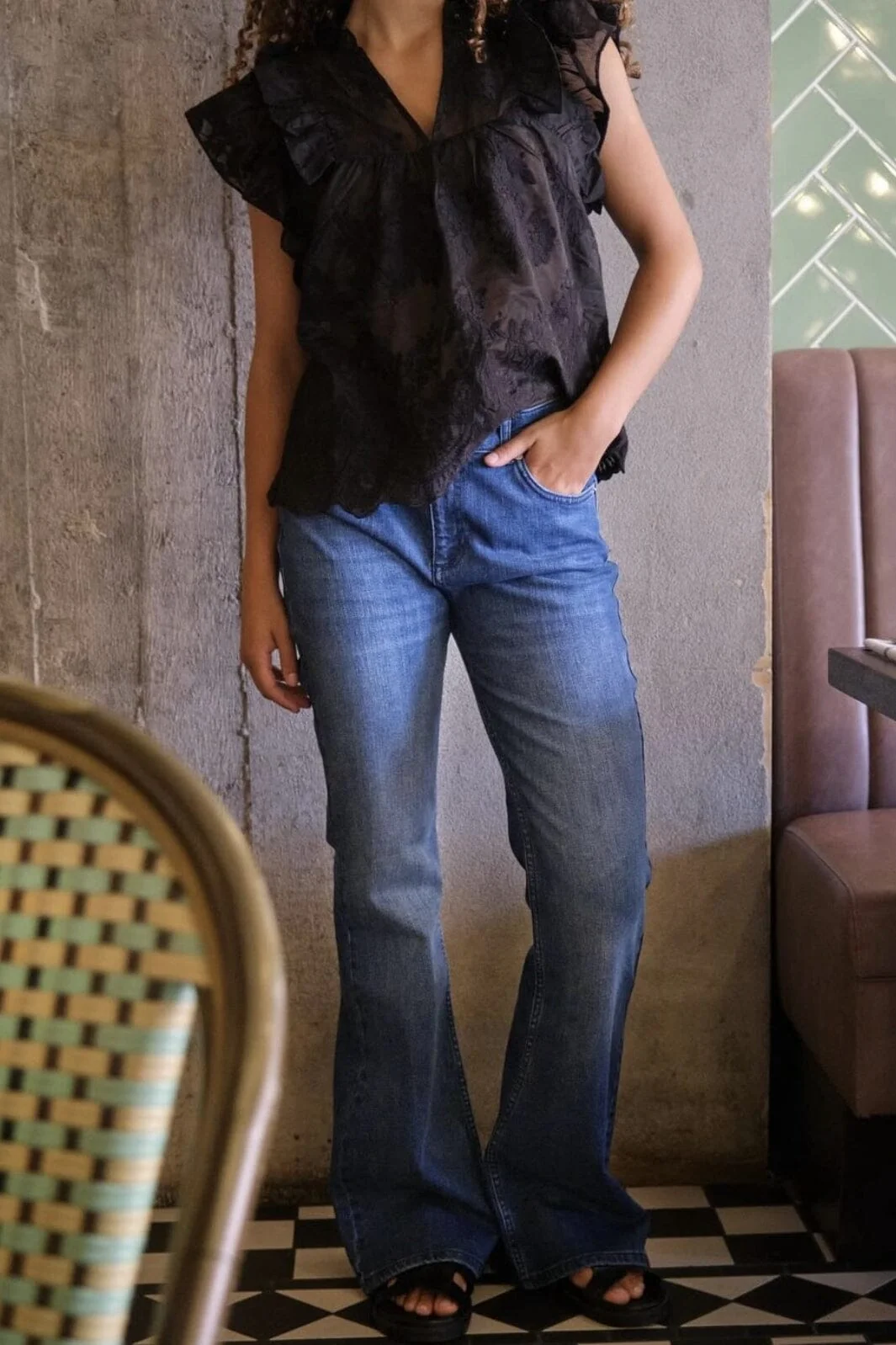 Neo Noir Georgina Denim Pants
