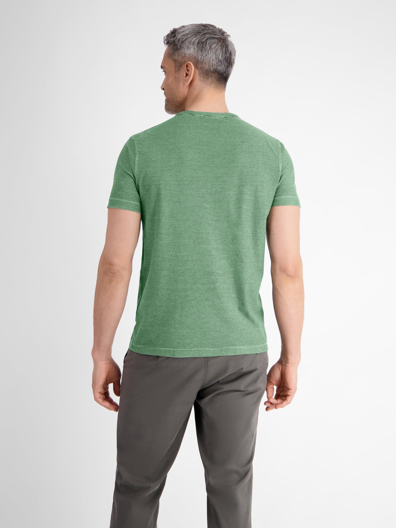 Gestreiftes Serafino-Shirt für Herren