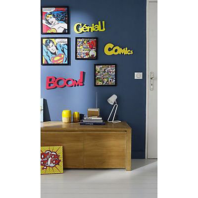 Mot décoratif fluo jaune 