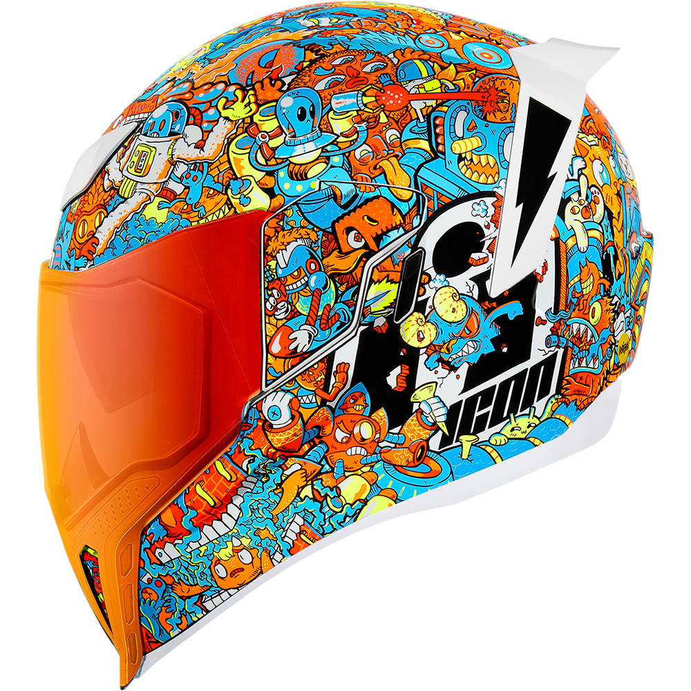 Icon - Casque Airflite Mips Redoodle™ Bleu / Orange