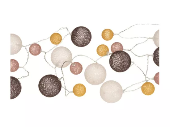 Guirlande 20 boules PVC rouges 6x6x210cm