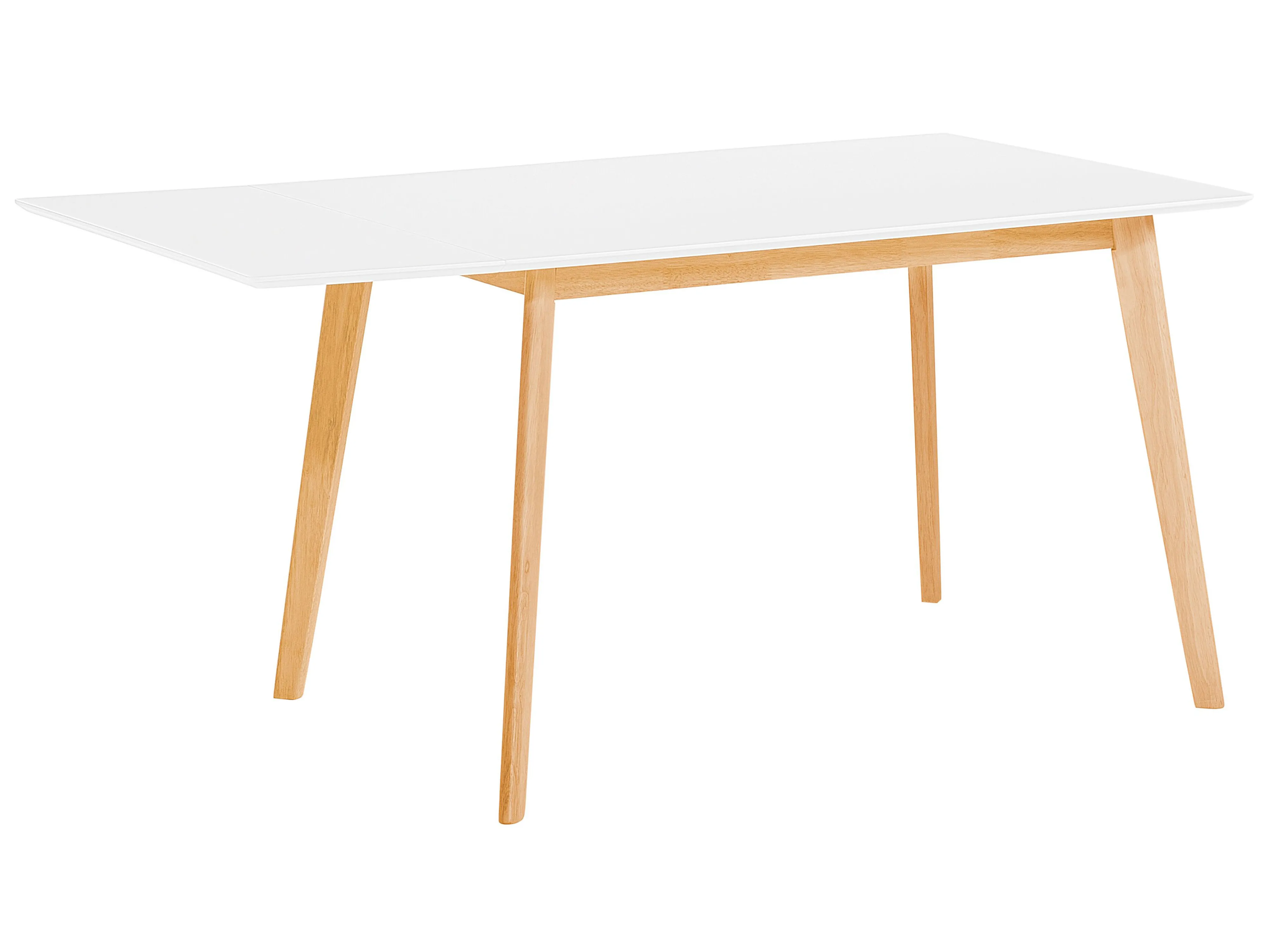 Eettafel uitschuifbaar MEDIO Wit 80 cm 120/155 cm