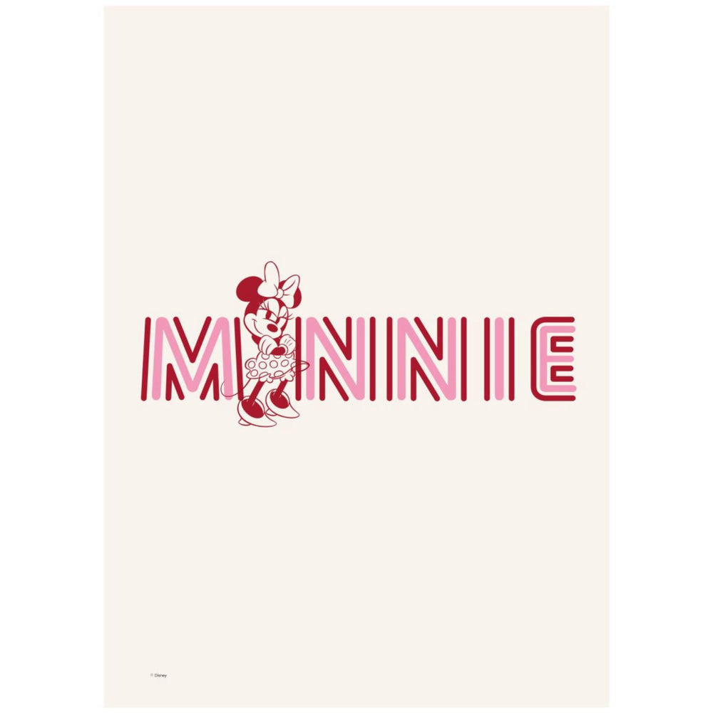 Køb Poster & Frame Disney - Minnie Pink Letters