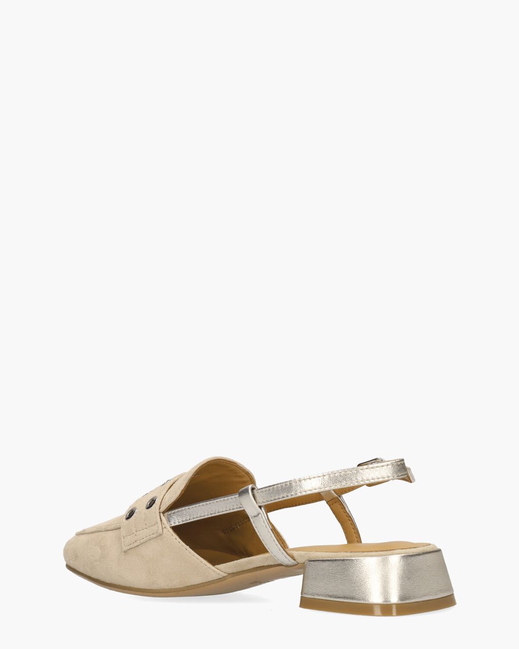 Maripé Gaia-Ma Ecru/Goud Dames Slingbackpumps