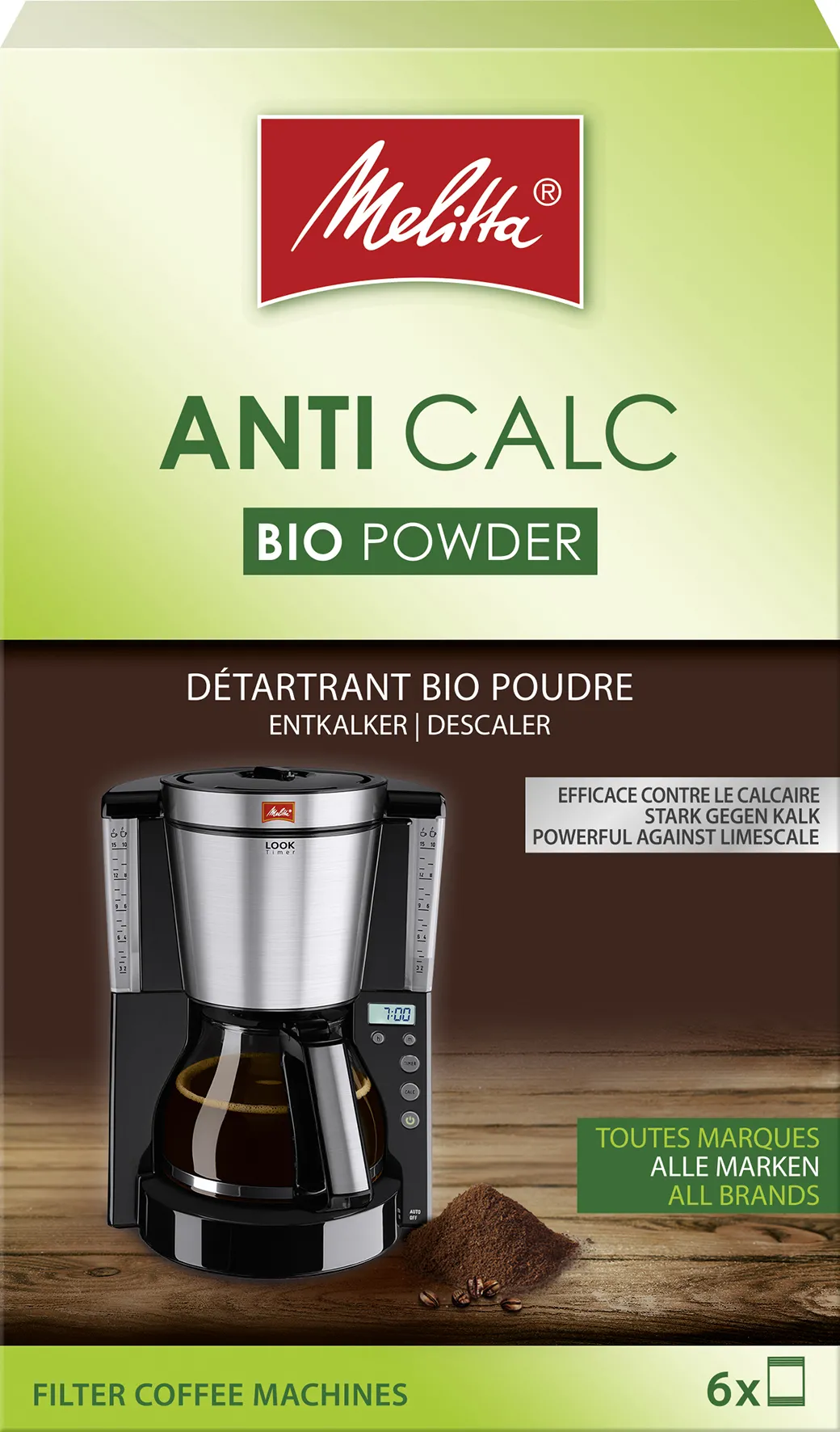 Melitta Bio-afkalkningspulver - 6 stk