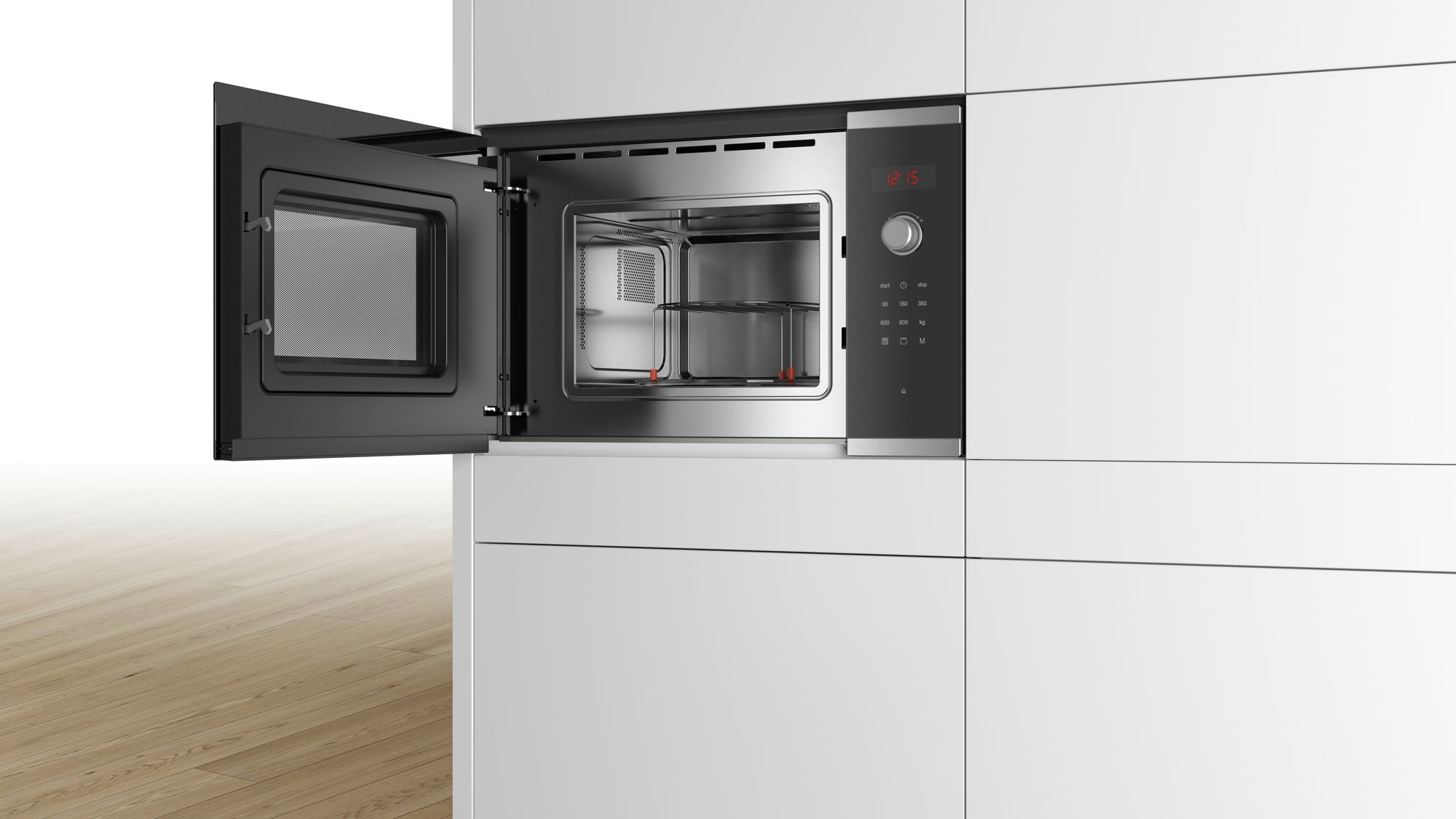 PRODUTO RECONDICIONADO # Micro-ondas de embutir Série 4 em aço inoxidável BEL523MS0-B