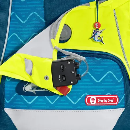 Step by StepLED Neon Pull-Over, Reflektorüberzug mit LED-Leuchteffekt für 2IN1 PLUS Schulranzen, Grün