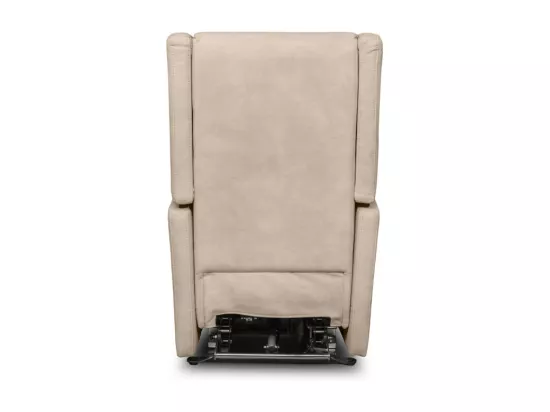Fauteuil de relaxation Lise électrique et releveur en tissu imitation cuir - Beige - L78 x 102 x 113cm - Loungitude