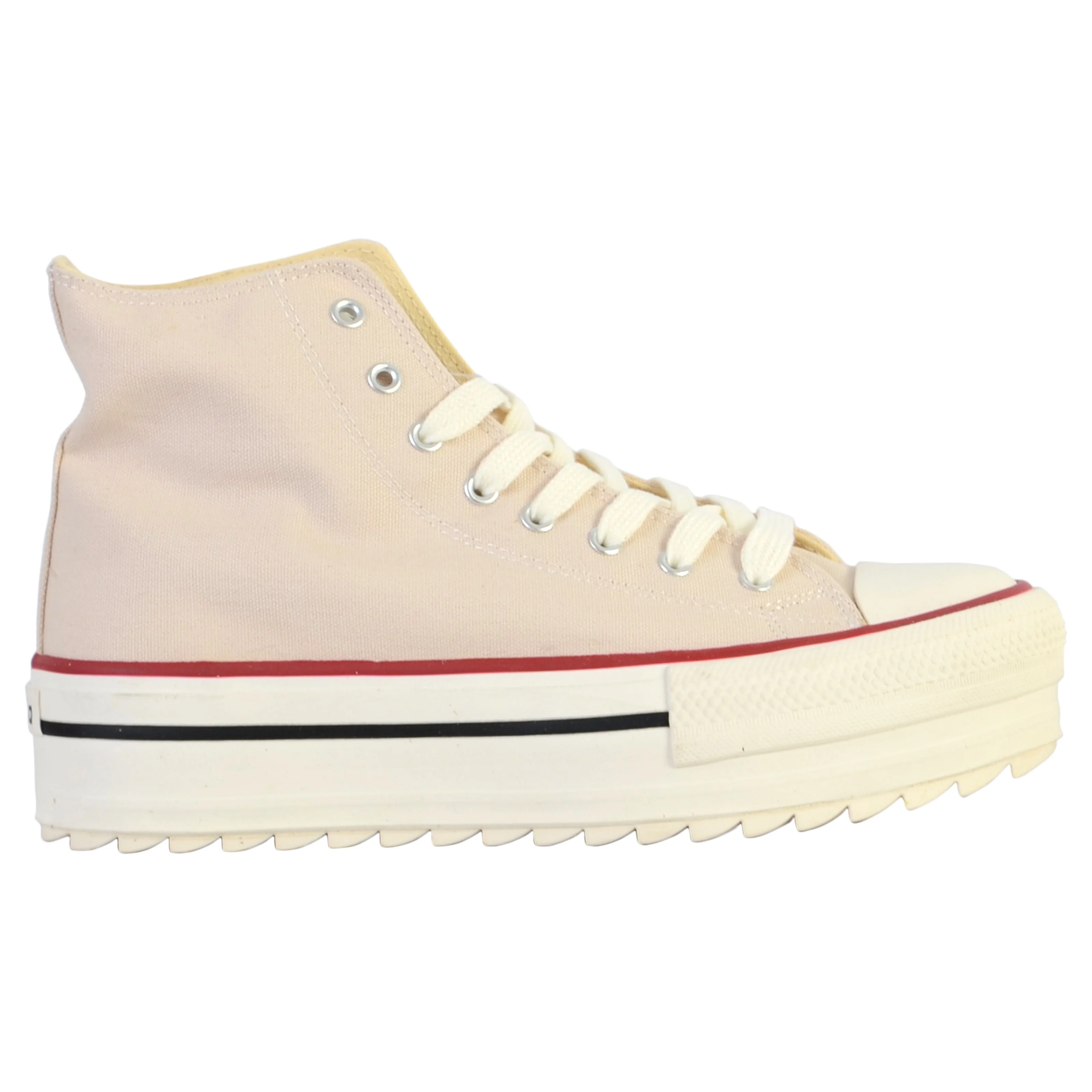 Basket à lacet montante | Beige