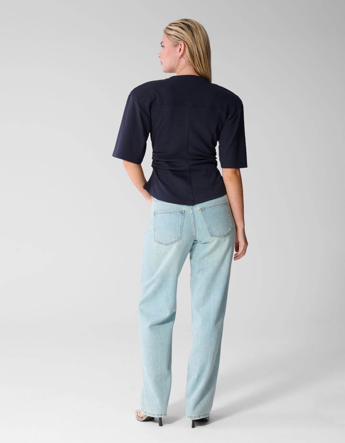 Waisted T-shirt Donkerblauw