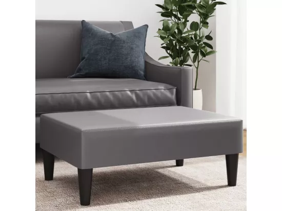 Repose-pied gris 77x55x31 cm similicuir