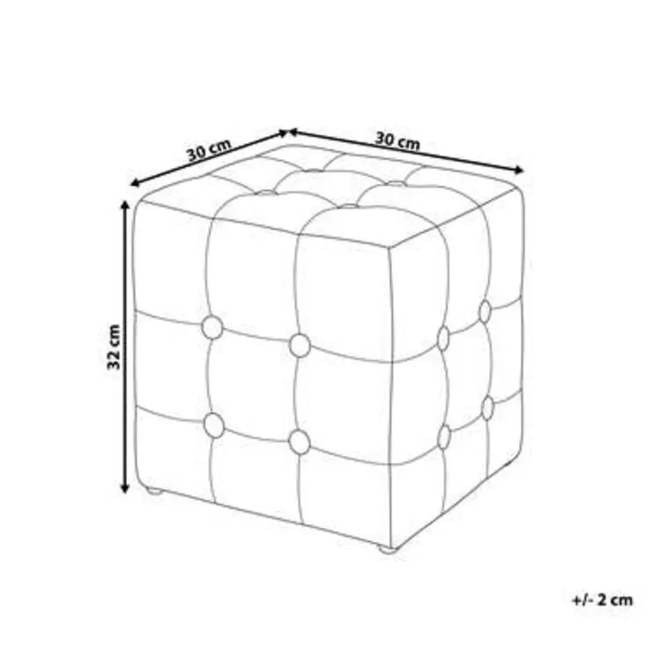 WISCONSIN - Poef - Paars - 36 cm - Fluweel