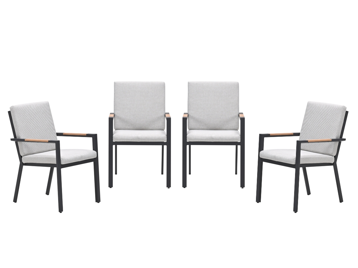 Garden Impressions Felini Carbon Black tuinstoel - Set van 4