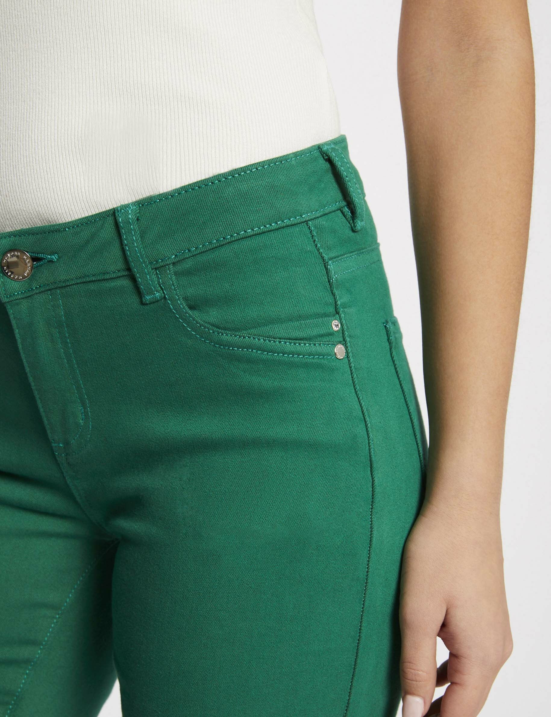 Pantalon skinny taille basse vert femme - vert