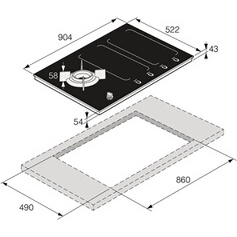 Plaque mixte Asko HIG89524BGF1 Butane MAT