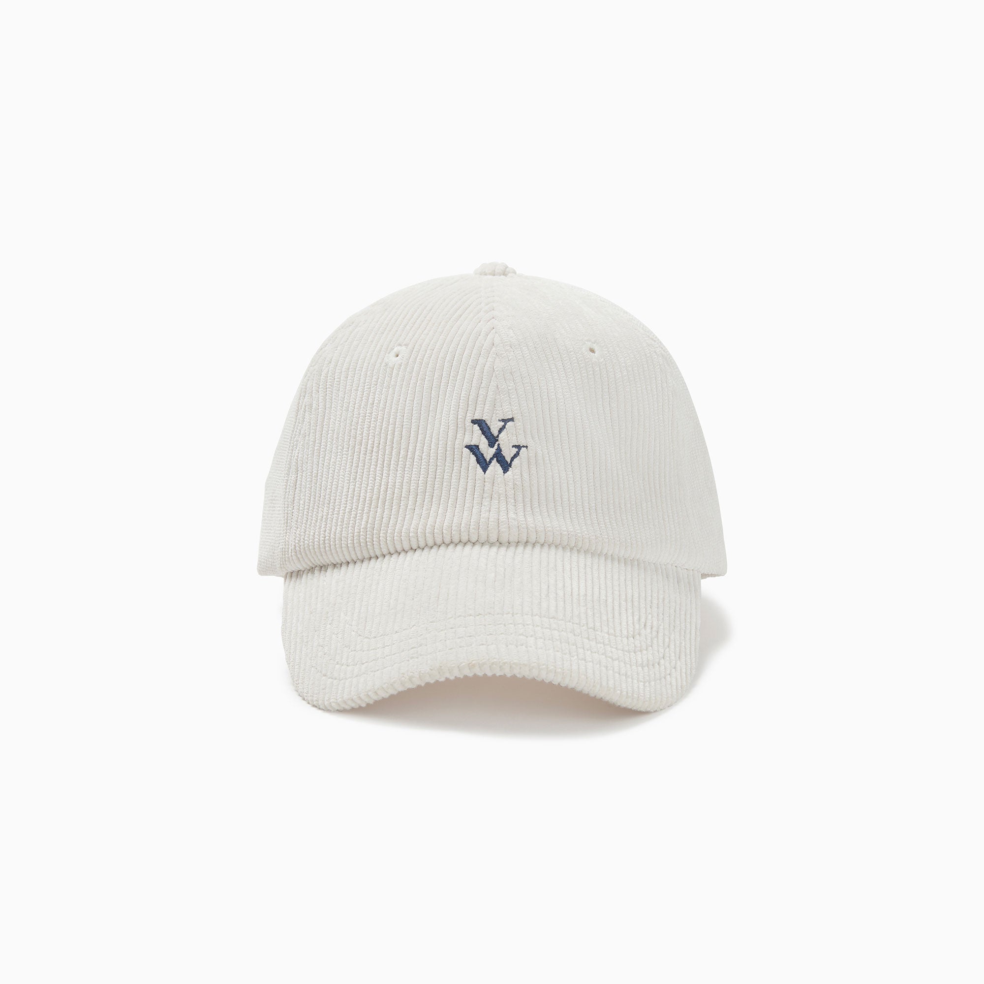 Casquettes-Casquette Jess ivoire en velours côtelé