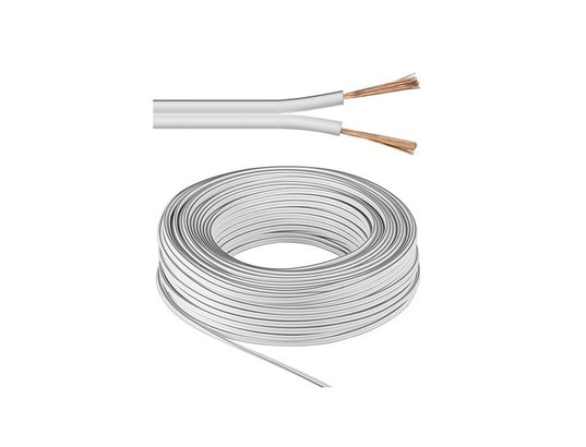 ALPEXE - Enceinte centrale Câble de haut-parleur blanc 25m