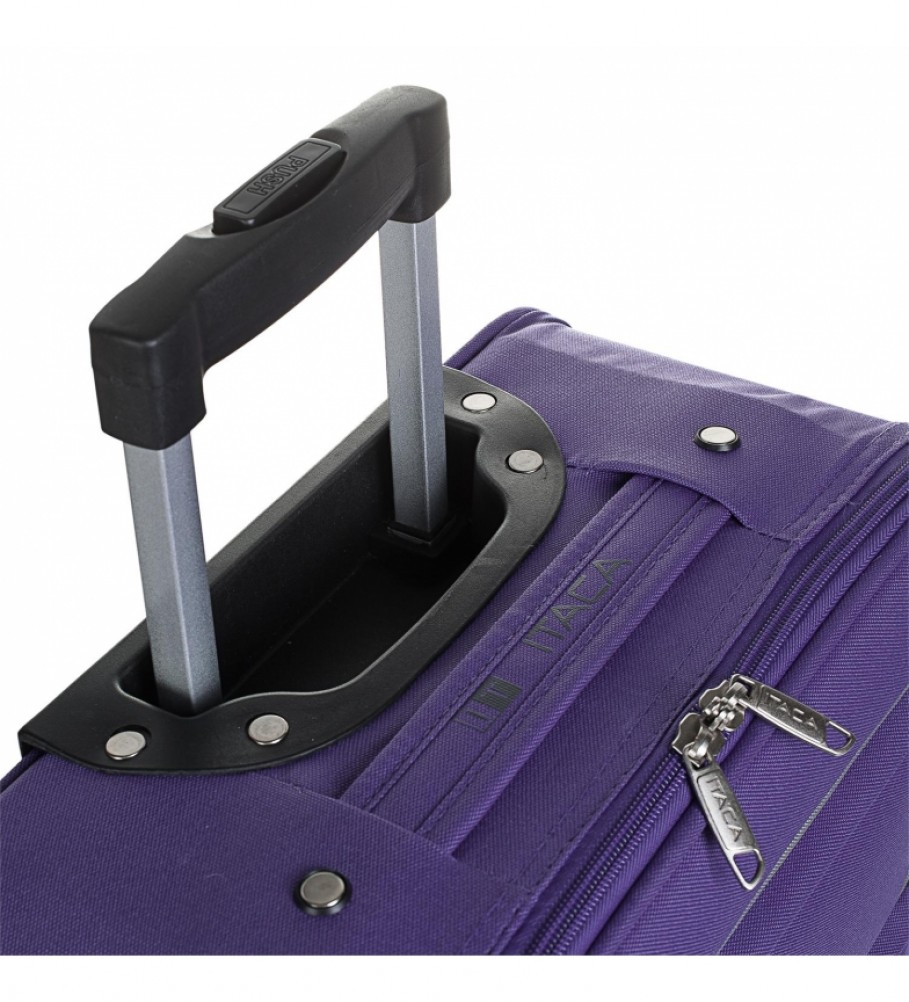 Mala de cabine ITACA com 2 rodas T71950 roxa - 55x39x18cm -