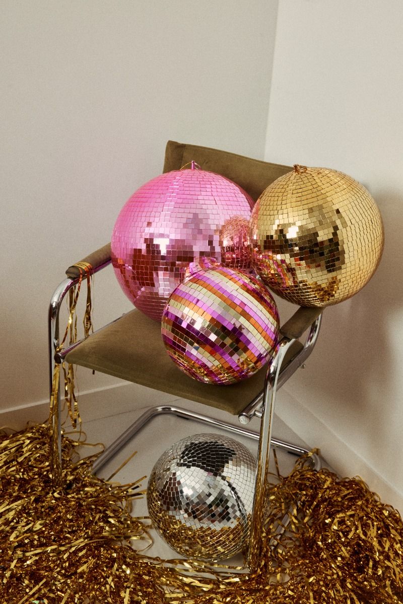 Boule à facettes argentée 30 cm