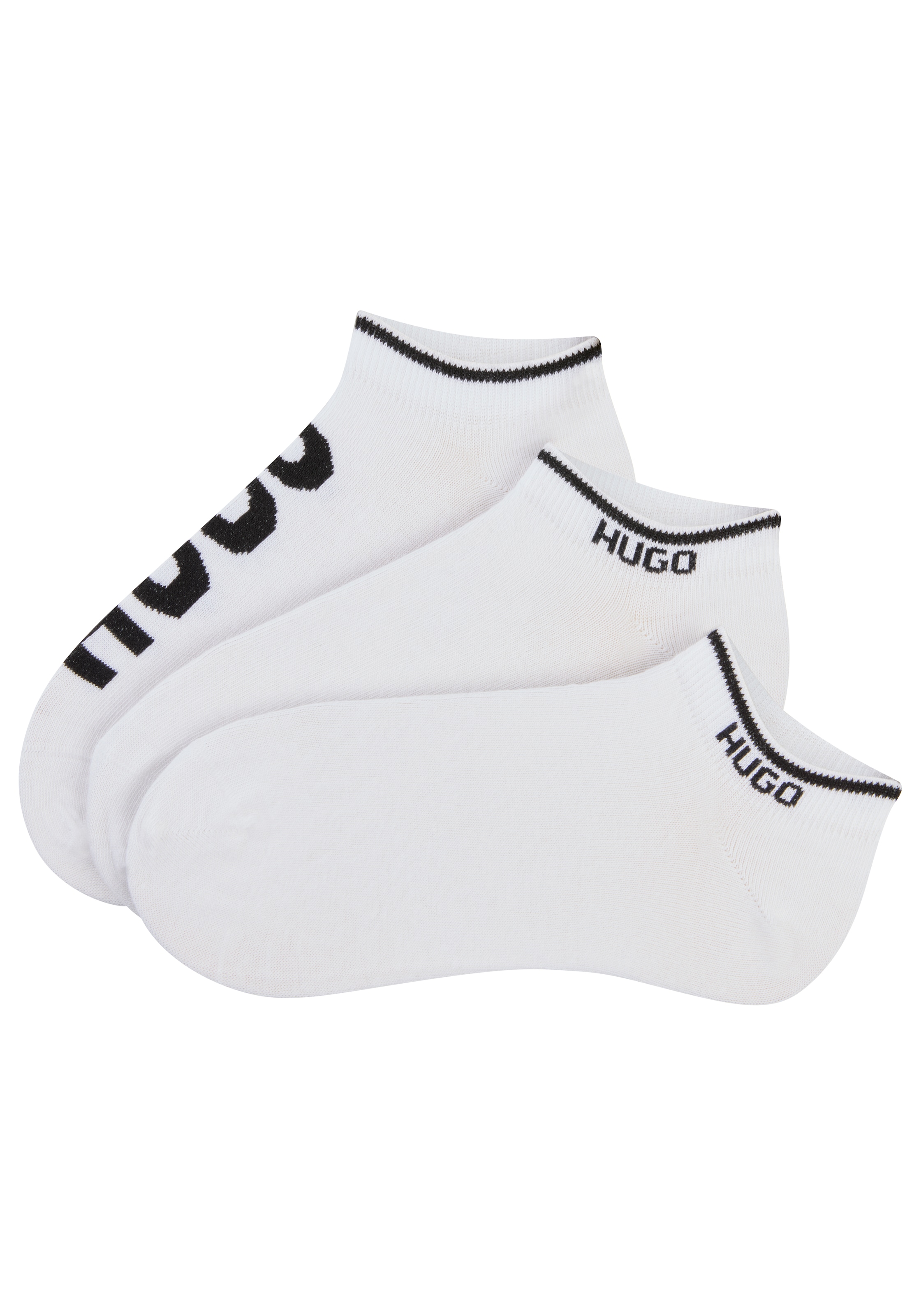 HUGO Underwear Sneakersocken »3P AS LOGO CC« 3 Paar tlg. mit Logodetails