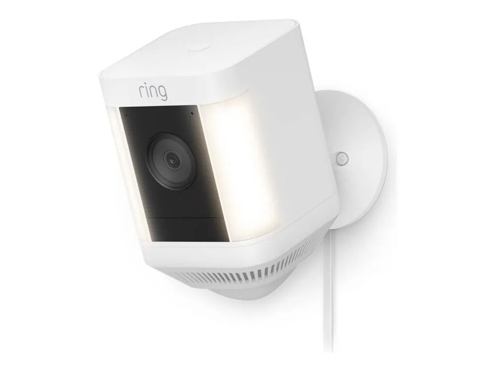 Ring Spotlight Cam Plus Plug-In - Netværksovervågningskamera - udendørs - vejrfast - farve (Dag/nat) - 1080p - audio - trådløs - WiFi