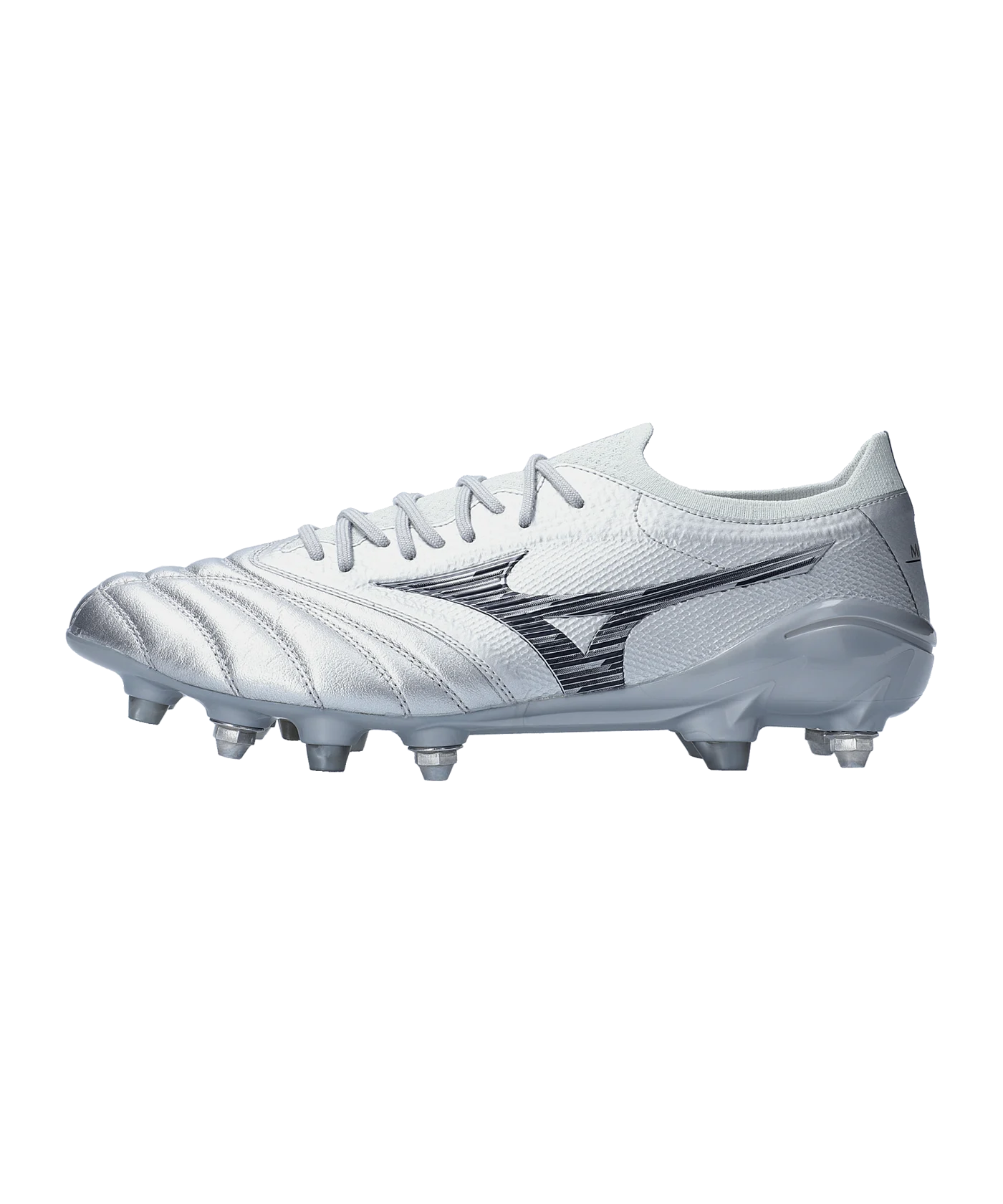 Mizuno Morelia Neo Beta Made in Japan Mix SG Platinum Silver Silber F04