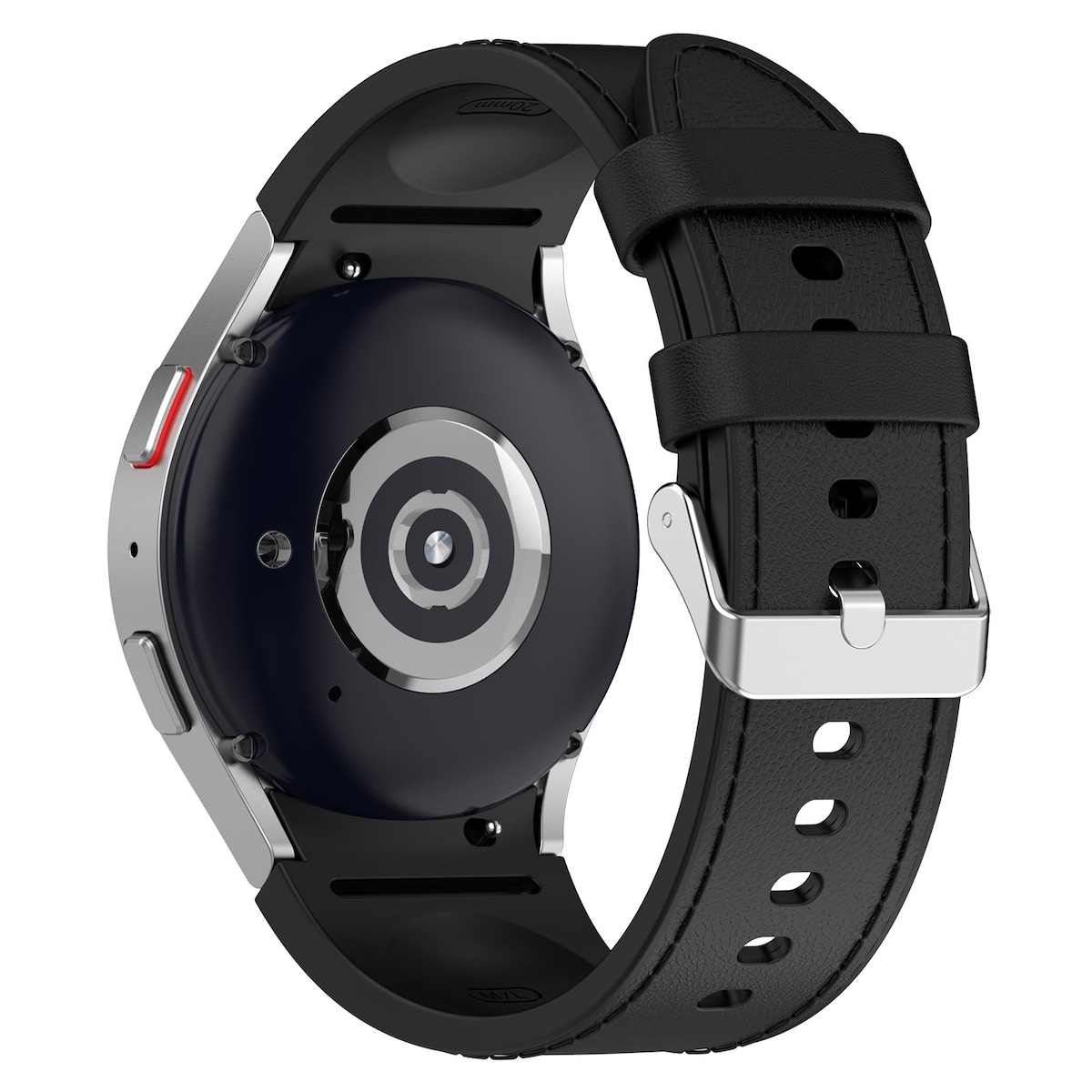 Silikon ensfarget armbåndsurrem for Samsung Galaxy Watch Sort S