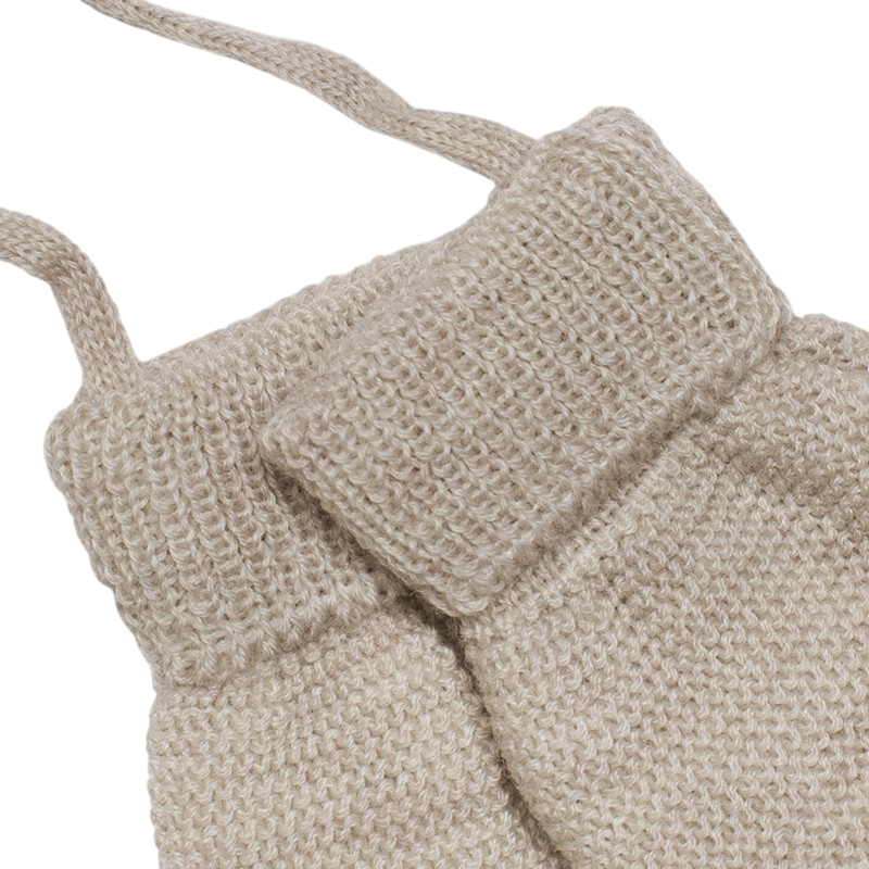 Fäustlinge Merinowolle beige-mélange