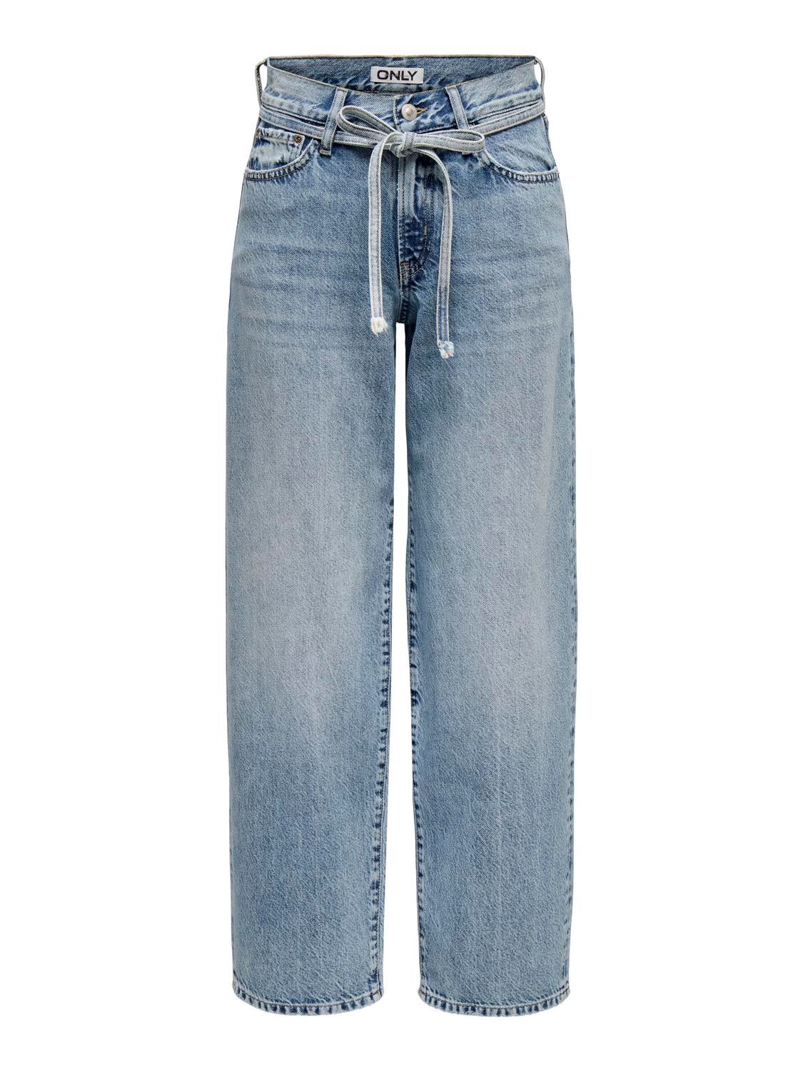 ONLGIANNA Mittlere Taille Ballon Schnitt Jeans Light Blue Denim