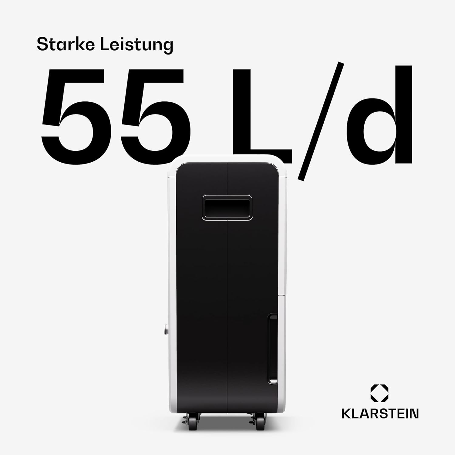 Klarstein DryFy Grand Smart 55L Luftentfeuchter - 55L/Tag, WiFi App Steuerung, 8L Tank, 24h Timer, Elektrischer Entfeuchter, Automatische Abschaltung, Für Räume 40-50m², Weiß