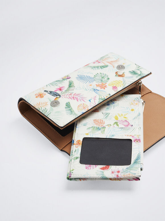 Carteira estampada - Marrom