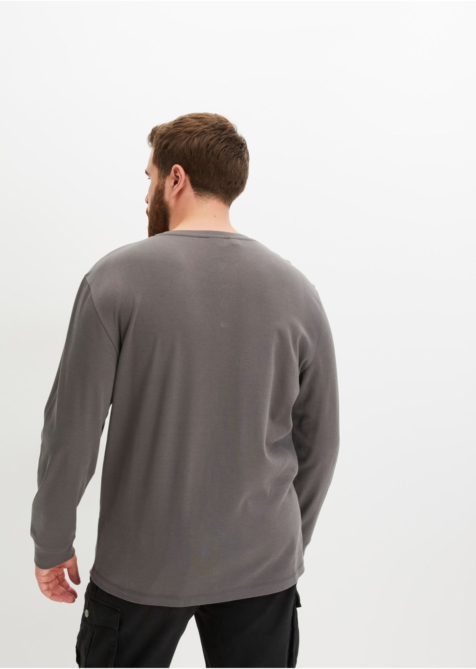 T-shirt col Henley, manches longues