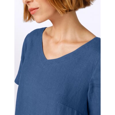 Damen-Leinenkleid, Blau