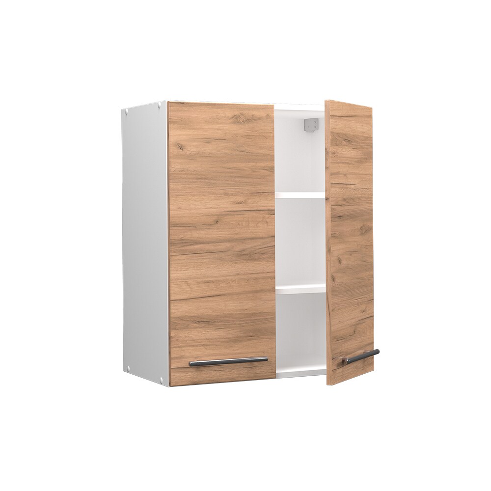 Vicco Hängeschrank Küchenschrank Küchenmöbel Fame-Line Weiß Eiche modern 60 cm Küche Einbauküche Hängeschrank Drehtür Einlegeboden Küchenzeile