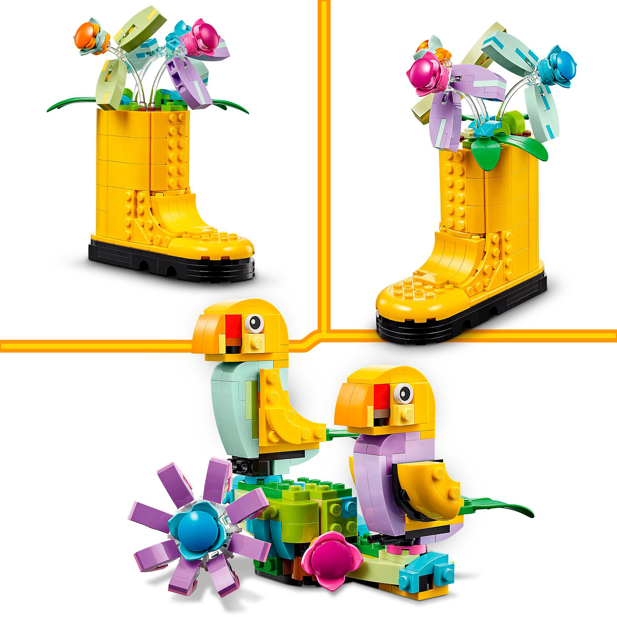 LEGO Konstruktionsspielzeug Creator 3-in-1 Gießkanne mit Blumen