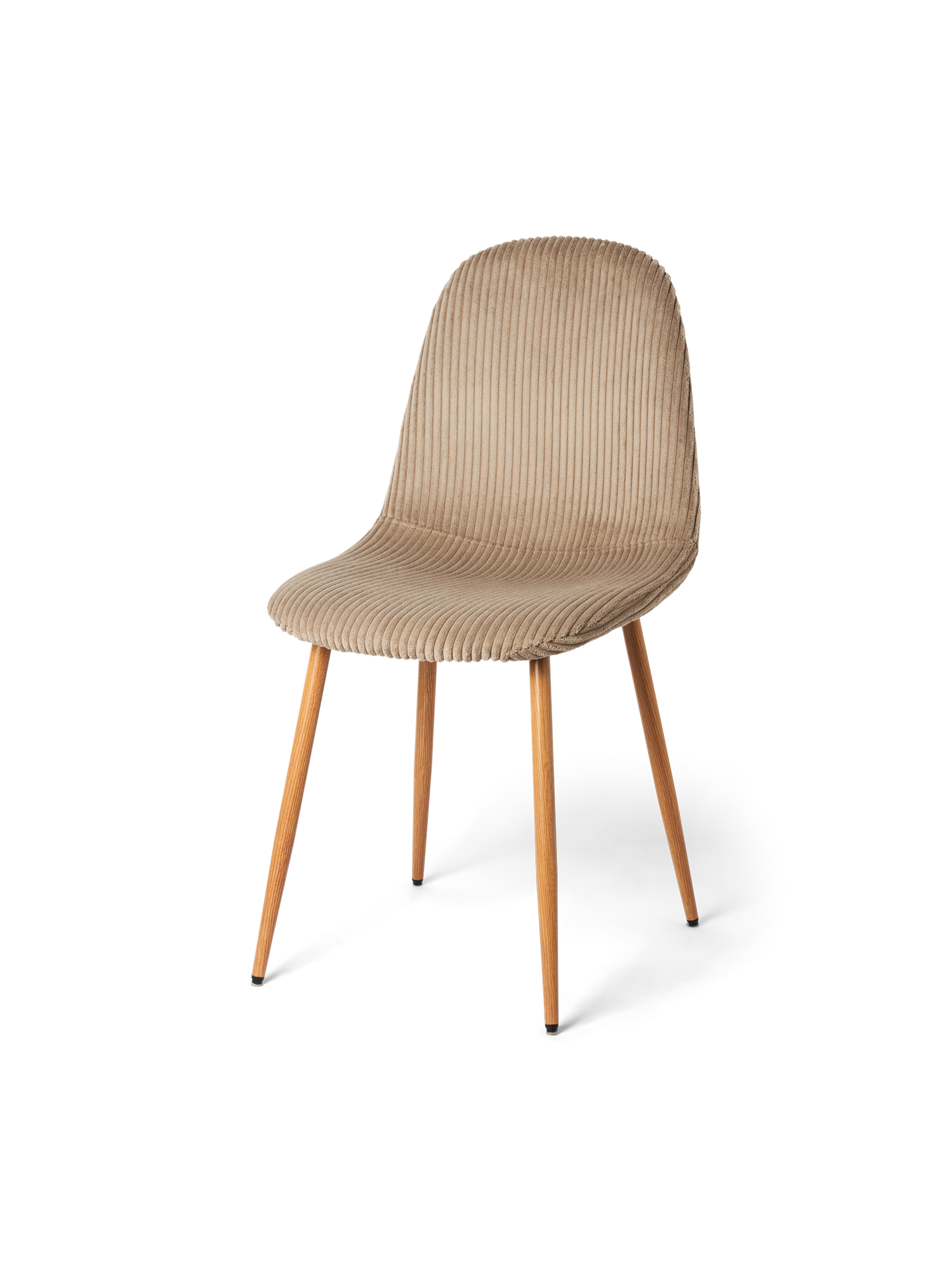 Fløjlsstol | 44,5 x 40,5 x 89 cm. | Light Brown