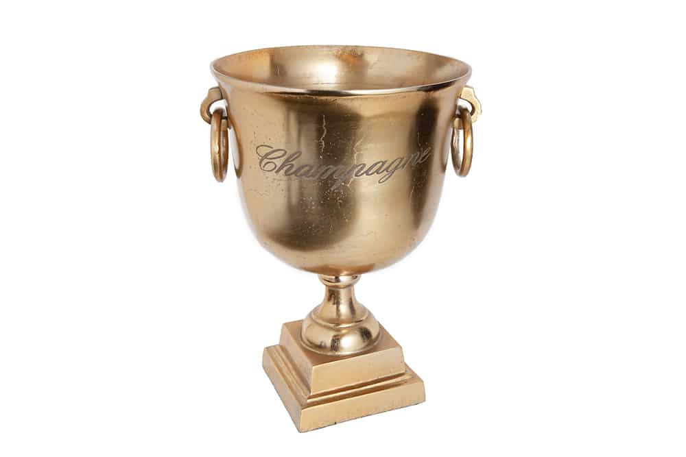 Eleganter Sektkühler CHAMPAGNE 40cm gold Flaschenkühler