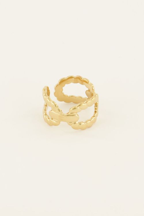Ring schakels met touwpatroon