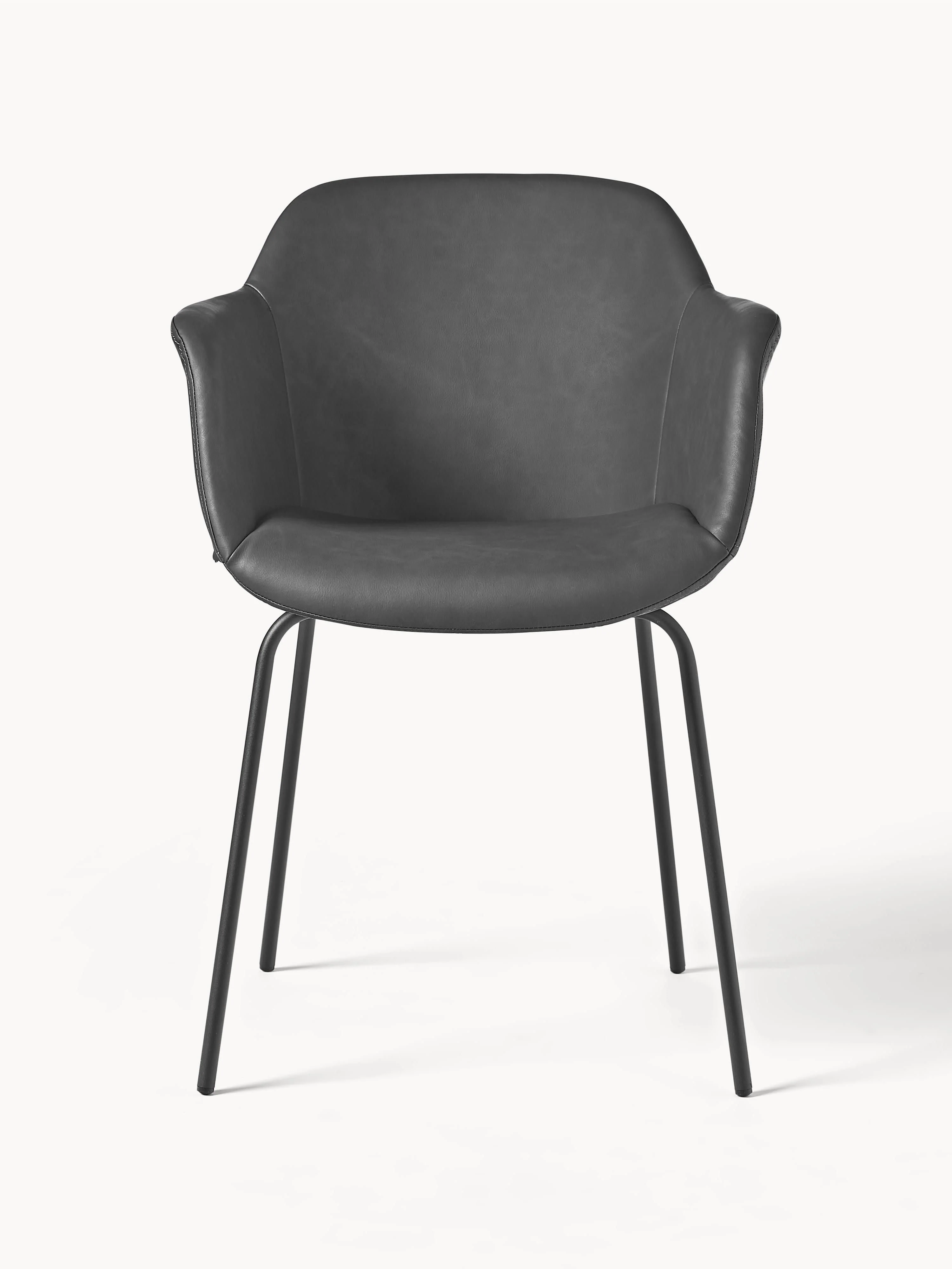 Kunstleren fauteuil Fiji met smalle zitvlak